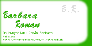 barbara roman business card