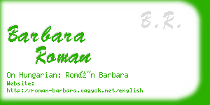 barbara roman business card